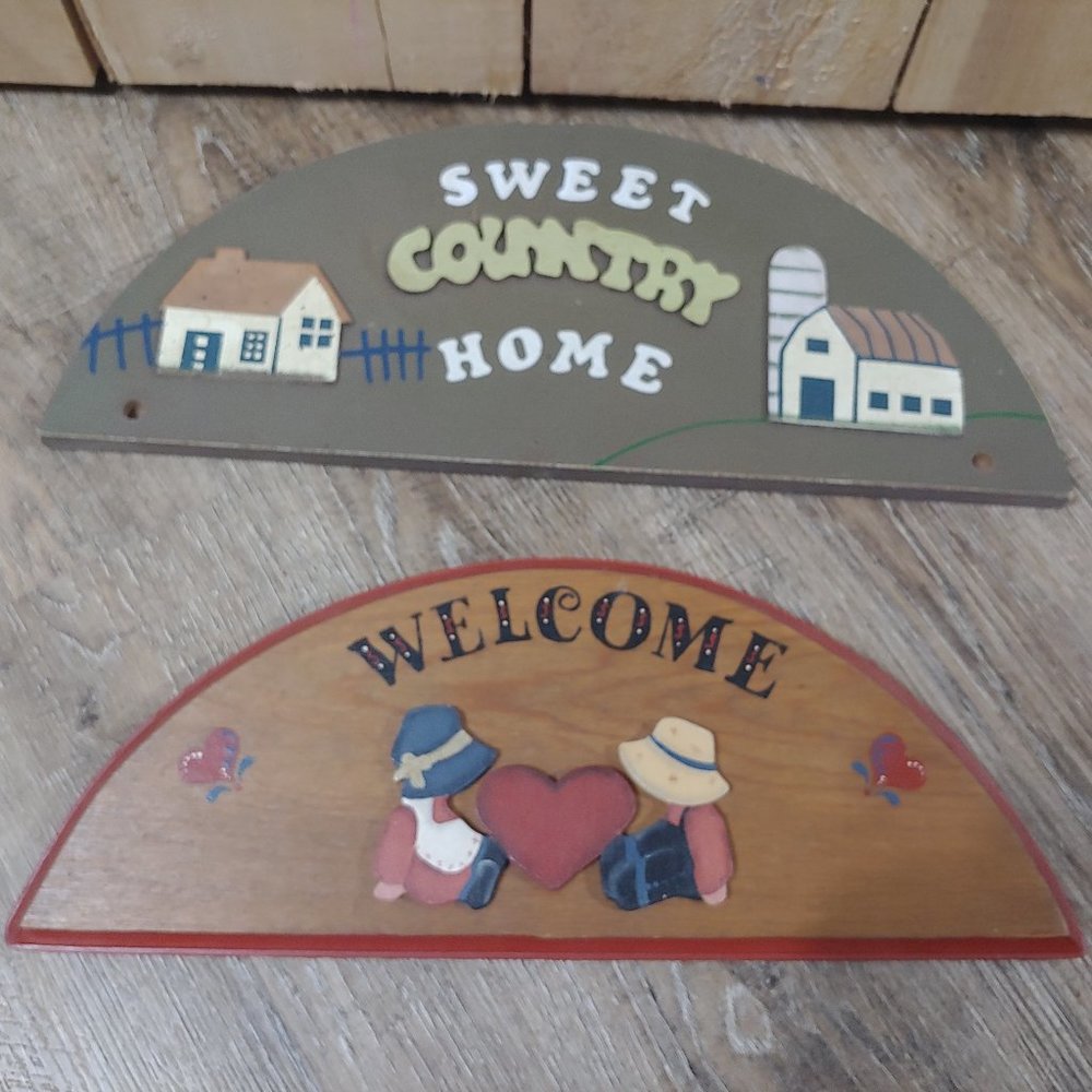 Wooden welcome/home  signs